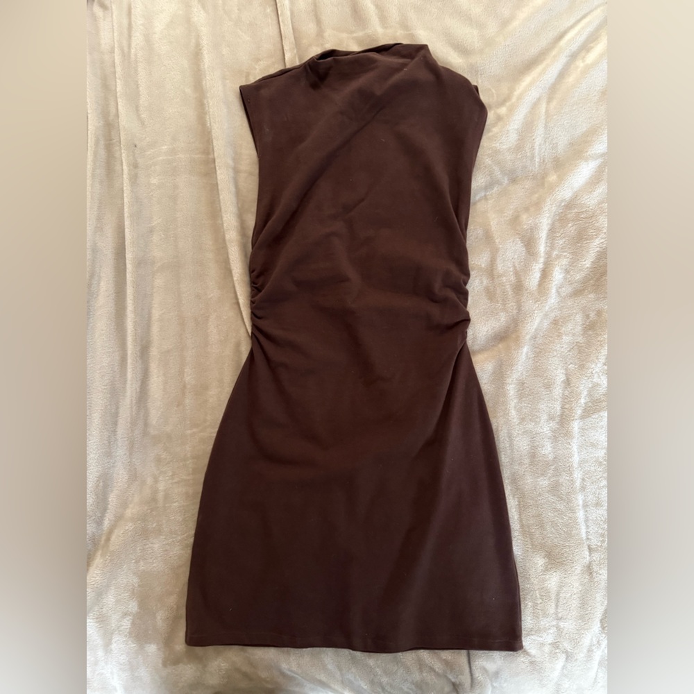 Body con mini dress with ruched detail
